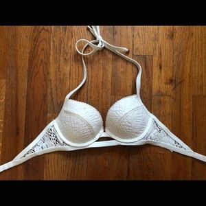 White lace bikini top